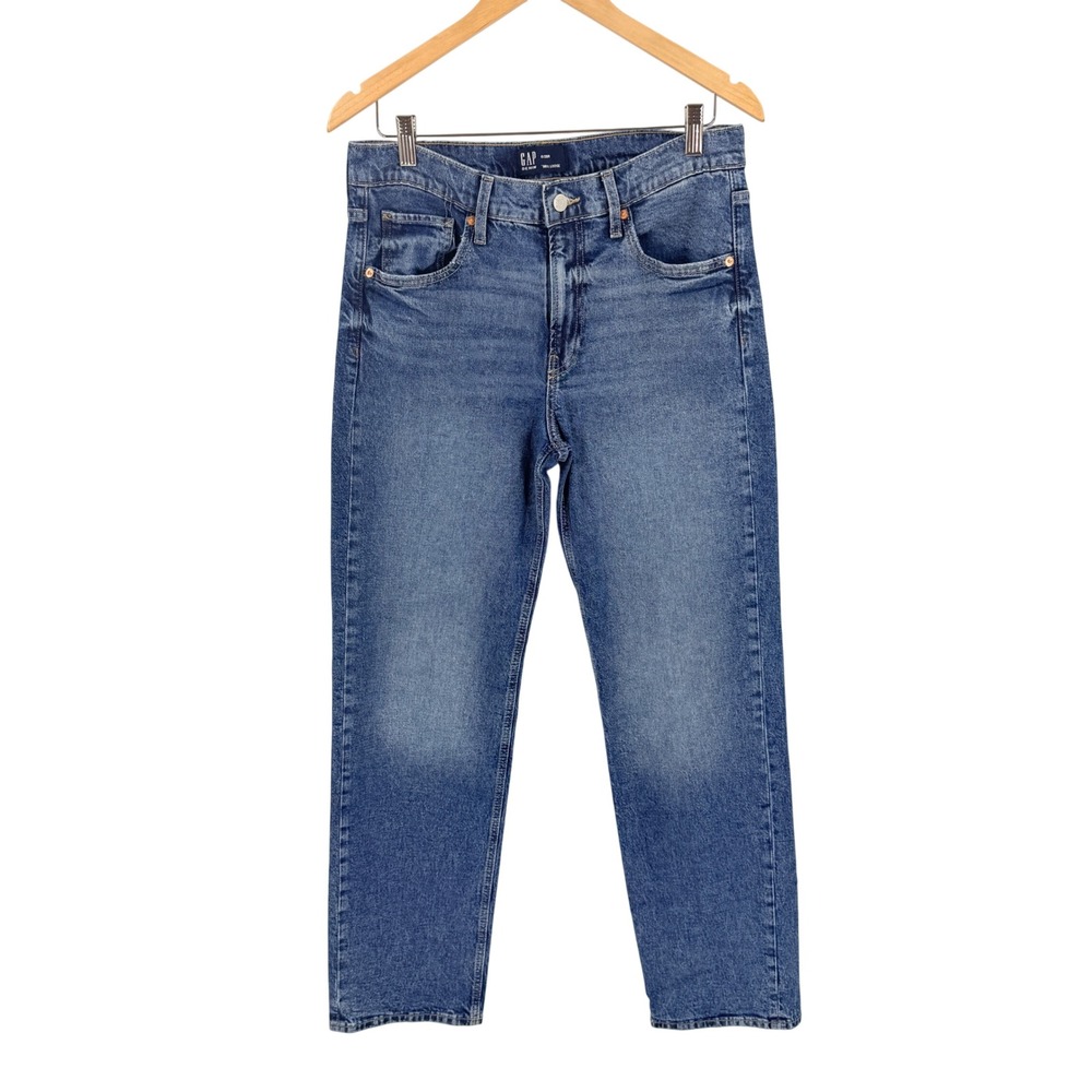 GAP Mid Rise Loose Jeans Blue 6/28 Regular 90s Y2K Straight Leg Denim